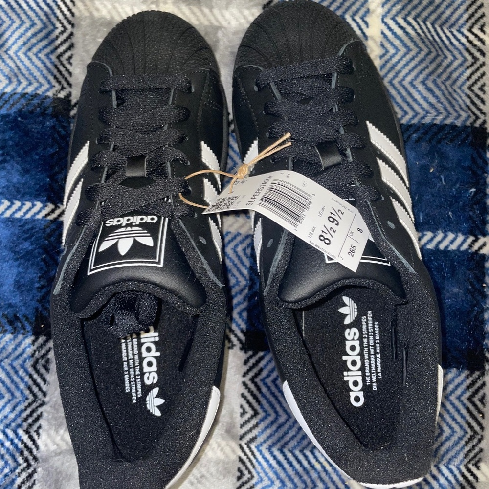 Adidas Unisex Sneakers Black & White Superstar II Size Men 8.5 Women 9.5 NWT - Picture 10 of 10